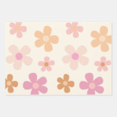 Groovy Retro Floral Geschenkpapier Set (Vorderseite)