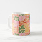 Groovy Retro Floral  Kaffeetasse (Vorderseite Links)