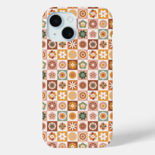 Groovy Retro Floral Kariert Case-Mate iPhone Hülle