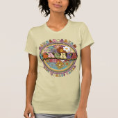 Groovy Retro Floral Kindergarten Lehrername T-Shirt (Vorderseite)