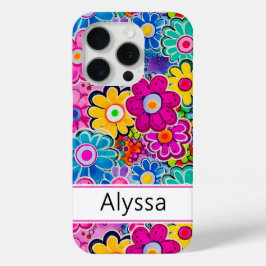 Groovy Retro Floral Personalisiert Case-Mate iPhone Hülle
