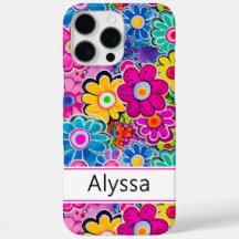 Groovy Retro Floral Personalisiert