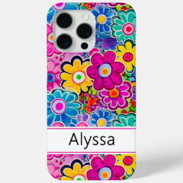 Groovy Retro Floral Personalisiert Case-Mate iPhone Hülle