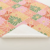 Groovy Retro Floral  Sherpadecke (3/4)