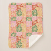 Groovy Retro Floral  Sherpadecke (Vorderseite)