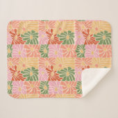 Groovy Retro Floral  Sherpadecke (Vorderseite (Horizontal))