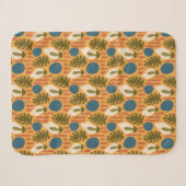Groovy Retro Floral  Sherpadecke (Vorderseite (Horizontal))