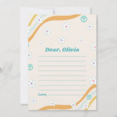 Groovy Retro Floral Time Kapsel Notiz Karte (Vorderseite)