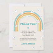 Groovy Retro Floral Vielen Dank Karte (Vorderseite)