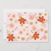 Groovy Retro Floral Vielen Dank Karte (Rückseite)