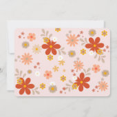 Groovy Retro Floral Vielen Dank Karte (Rückseite)