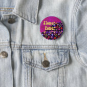 Groovy Retro Flower Power 60er 70er Button (Beispiel)