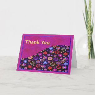 Groovy Retro Flower Power 60er 70er Danke