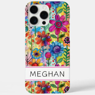 Groovy Retro Flower Power Personalisiert iPhone 16 Pro Max Hülle