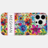 Groovy Retro Flower Power Personalisiert Case-Mate iPhone Hülle (Rückseite (Horizontal))