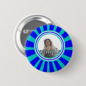 Groovy Retro Foto Frame der 70er Jahre Button (Vorne & Hinten)