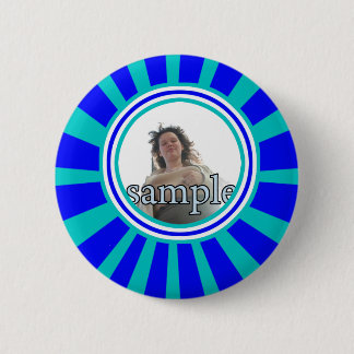 Groovy Retro Foto Frame der 70er Jahre Button