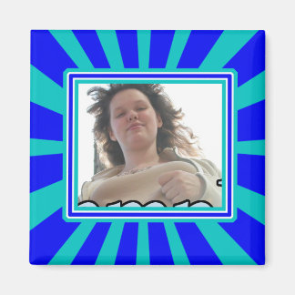 Groovy Retro Foto Frame der 70er Jahre Magnet