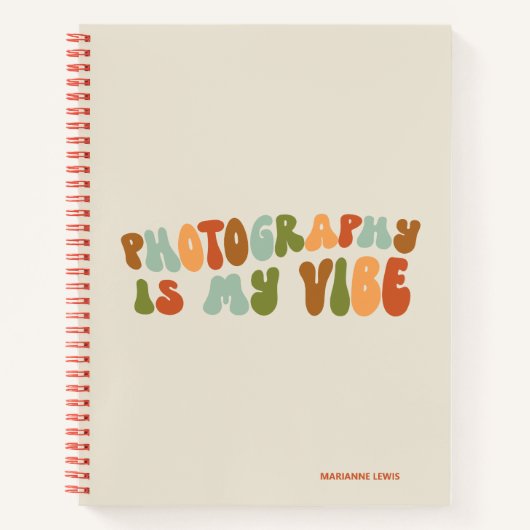 Groovy Retro Fotografie ist meine Sicht, Fotograf Notizblock (Vorderseite)