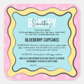 Groovy Retro Fun Koch Hütte Quadratischer Aufkleber (Vorderseite)