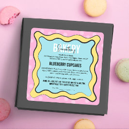 Groovy Retro Fun Koch Hütte Quadratischer Aufkleber