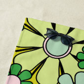 Groovy Retro Garden 60er 70er Spring Floral Patter Strandtuch (Beispiel)