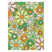 Groovy Retro Garden 60er 70er Spring Floral Patter Tischdecke (Vorderseite)