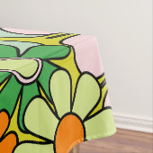 Groovy Retro Garden 60er 70er Spring Floral Patter Tischdecke (Beispiel)