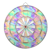 Groovy Retro Gefärbte Krawatte Pastel Marble Swirl Dartscheibe (vorne)