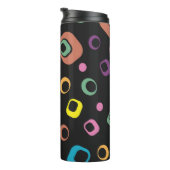Groovy Retro-Geometrischer Reisebecher Thermosbecher (Nach rechts gedreht)
