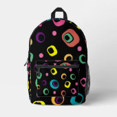 Groovy Retro Geometrischer Rucksack (Vorderseite)