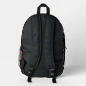 Groovy Retro Geometrischer Rucksack (Rückseite)