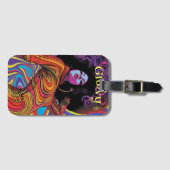 Groovy Retro Gepäcktag Gepäckanhänger (Vorderseite (Horizontal))