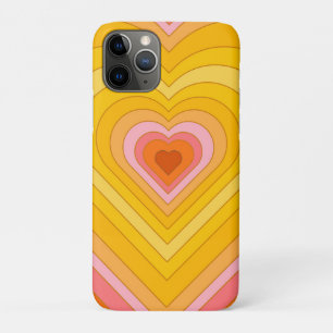 Groovy Retro geschichtetes Herz Case-Mate iPhone Hülle