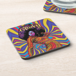 Groovy Retro Getränkuntersetzer Getränkeuntersetzer