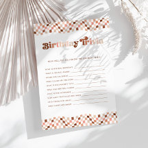 Groovy Retro Girls Birthday Trivia Game