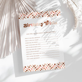 Groovy Retro Girls Birthday Trivia Game