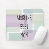 Groovy Retro Green Dusty Blue Floral Mousepad (Mit Mouse)