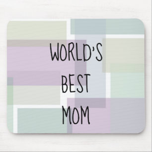 Groovy Retro Green Dusty Blue Floral Mousepad