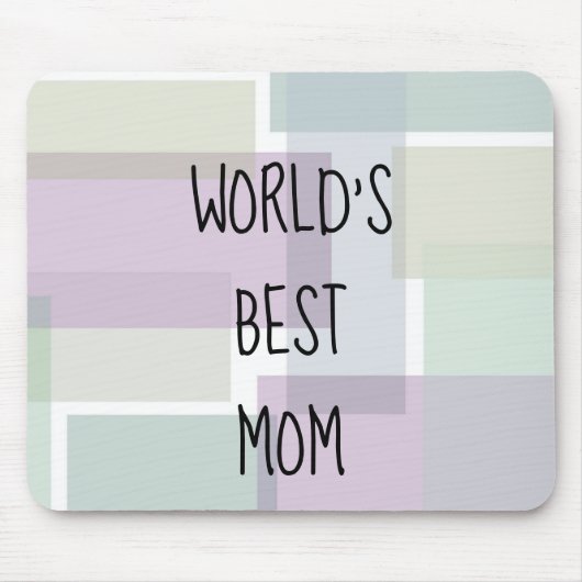 Groovy Retro Green Dusty Blue Floral Mousepad (Vorne)