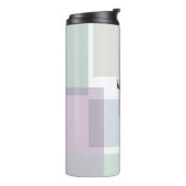 Groovy Retro Green Dusty Blue Floral Thermosbecher (Nach links gedreht)