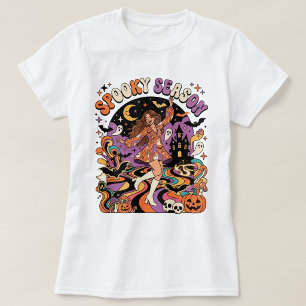 Groovy Retro Grusel-Saison T-Shirt