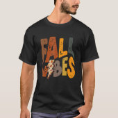 Groovy Retro Hallo Fall Vibes Blitzschlag Autum Bo T-Shirt (Vorderseite)