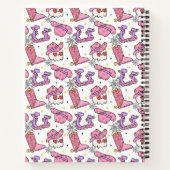 Groovy Retro Halloween Cowboy Monogram  Notizblock (Rückseite)