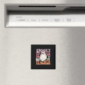 Groovy Retro Halloween Spooky Teacher Trick oder T Magnet (In Situ (Geschirrspüler))