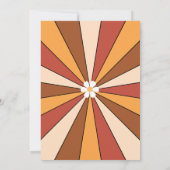 Groovy Retro Hippie Arch 70er 60er Daisy Baby Show Einladung (Rückseite)