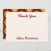 Groovy Retro Hippie Blume Brautparty Vielen Dank Dankeskarte (Vorne/Hinten)