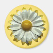 Groovy Retro Hippie Daisy Blume Summer Yellow Magnet (Vorne)