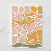 Groovy Retro Hippie Floral Pink Orange Babydusche Einladung (Rückseite)