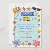 Groovy Retro Hippie Geburtstag Danke Karte (Vorderseite)